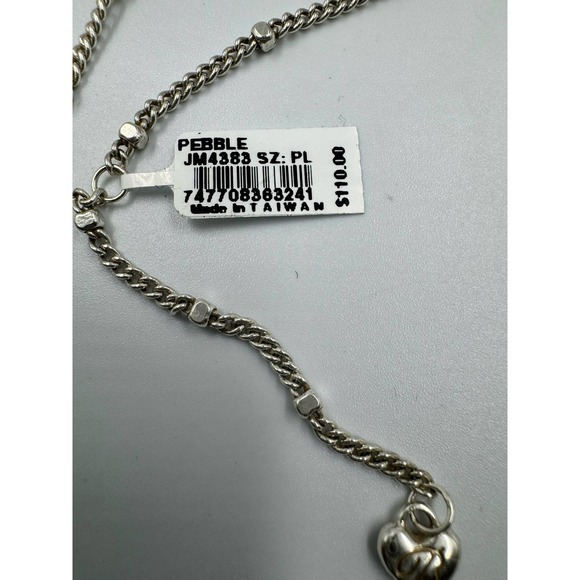 Brighton Pebble Dot Dream Convertible Necklace Silver Turquoise Women's  NWT - Picture 3 of 3